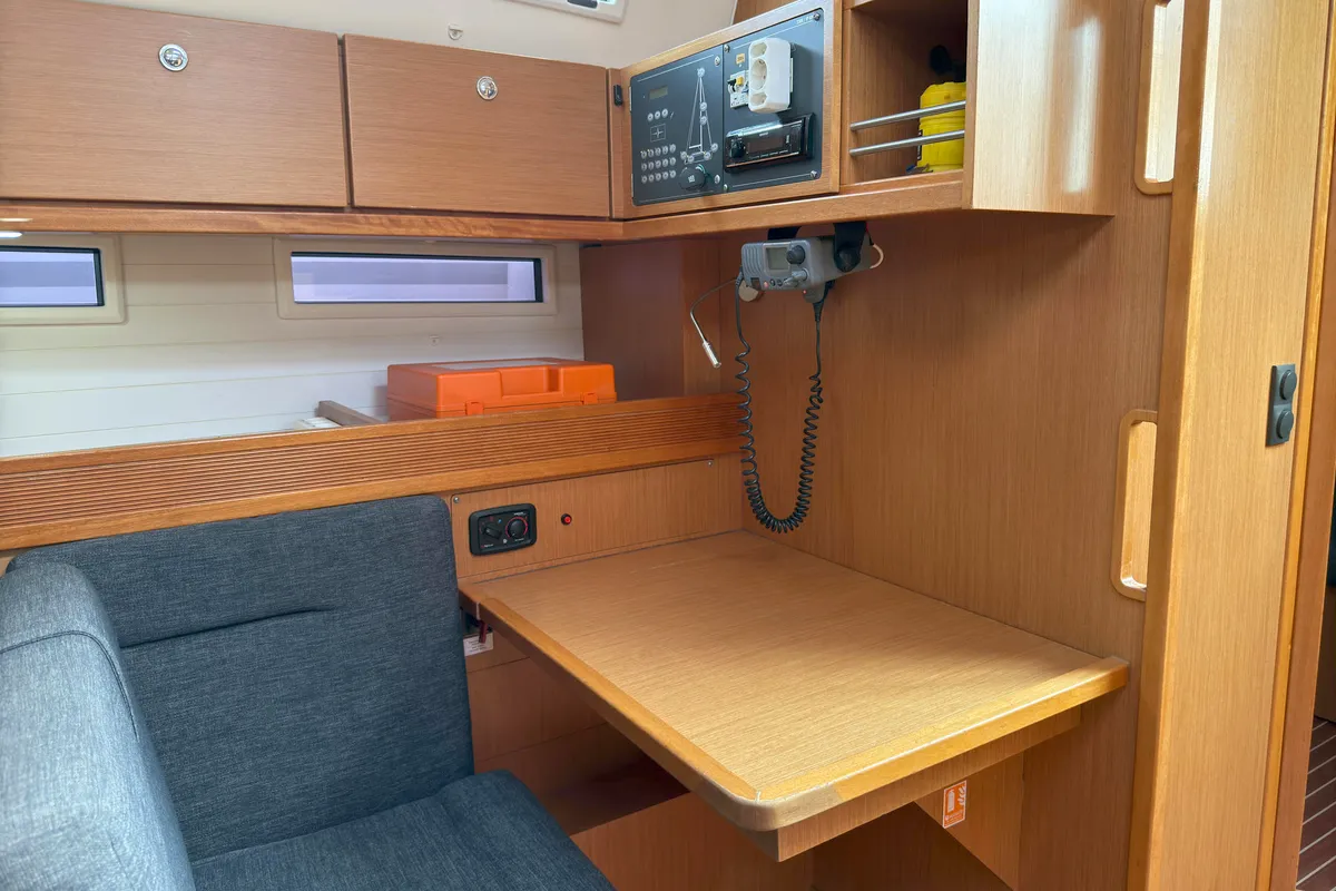 Salon of Eva, a Bavaria Cruiser 45 sailboat at Palma de Mallorca, Spain