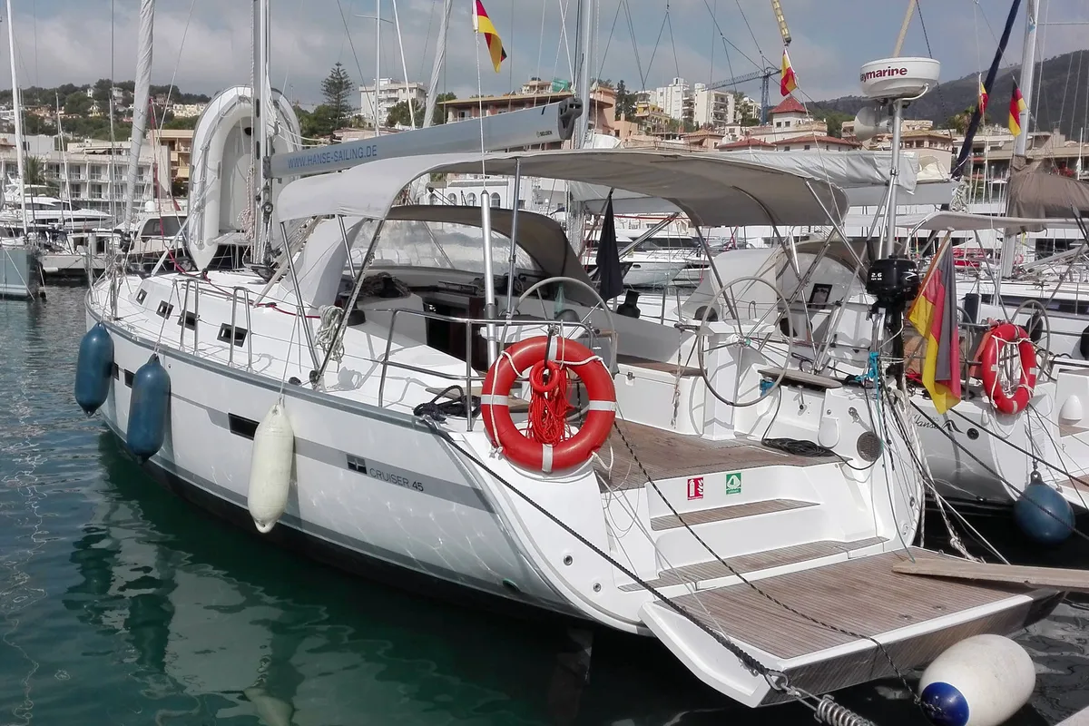 Eva, a Bavaria Cruiser 45 sailboat at Palma de Mallorca, Spain