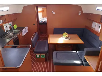 Salon of Eva, a Bavaria Cruiser 45 sailboat at Palma de Mallorca, Spain