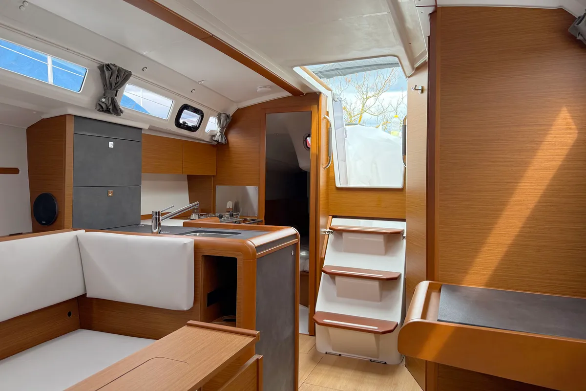 Salon of Anastasia, a Jeanneau Sun Odyssey 349 sailboat at Grad Biograd na Moru, Croatia
