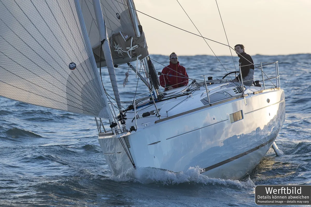 Exterior view of Anastasia, a Jeanneau Sun Odyssey 349 sailboat at Grad Biograd na Moru, Croatia