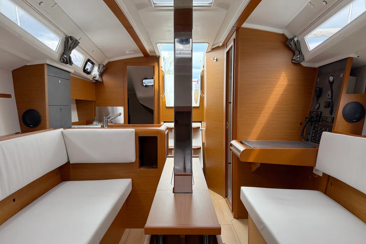 Salon of Anastasia, a Jeanneau Sun Odyssey 349 sailboat at Grad Biograd na Moru, Croatia