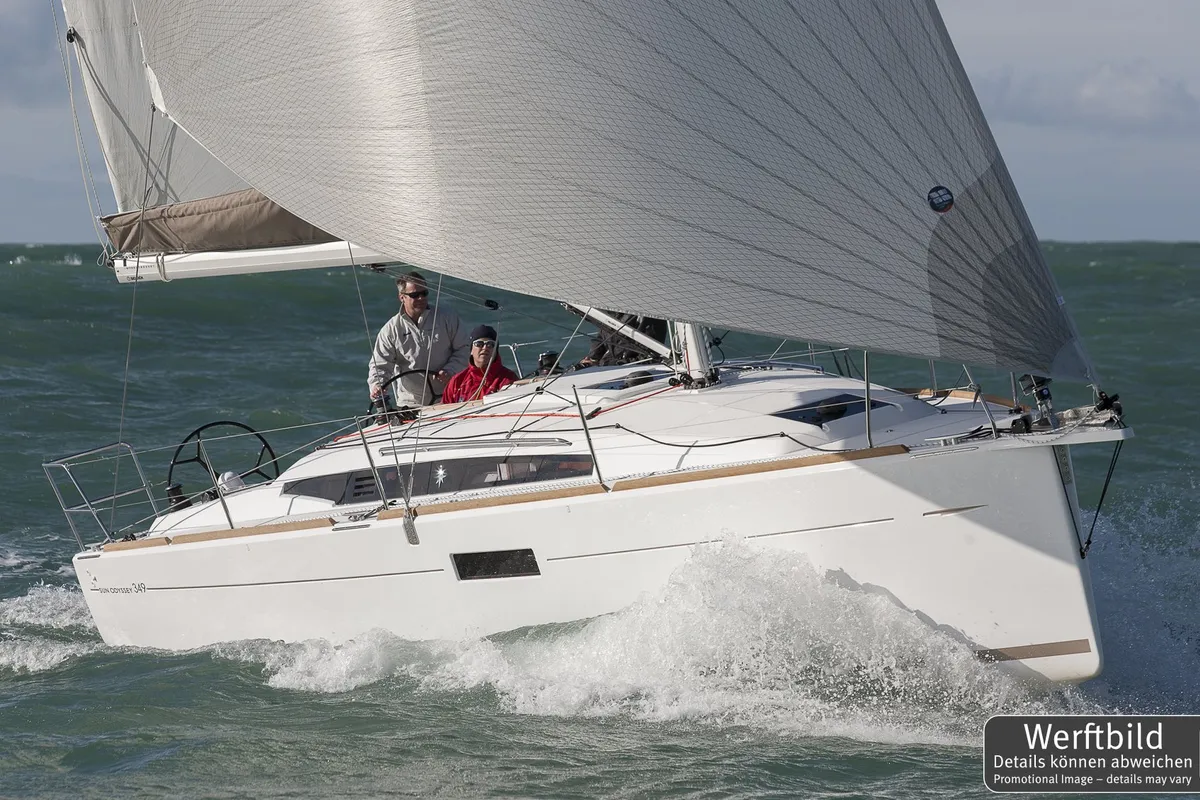 Exterior view of Anastasia, a Jeanneau Sun Odyssey 349 sailboat at Grad Biograd na Moru, Croatia