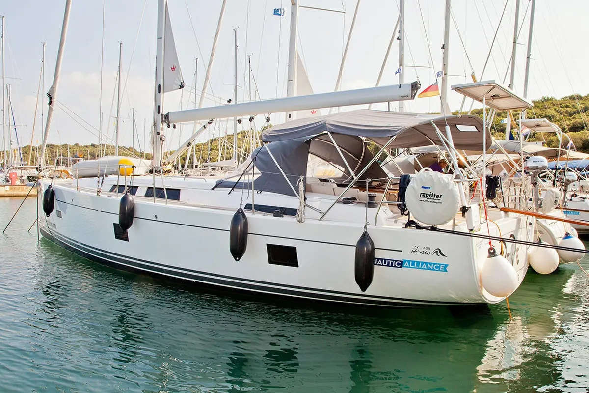 Exterior view of Pepe, a Hanse 458 sailboat at Grad Pula, Croatia