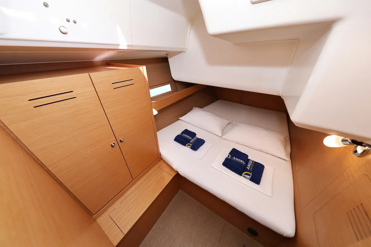 Cabin on Ocean Tango, a Dufour 460 GL sailboat at Grad Trogir, Croatia