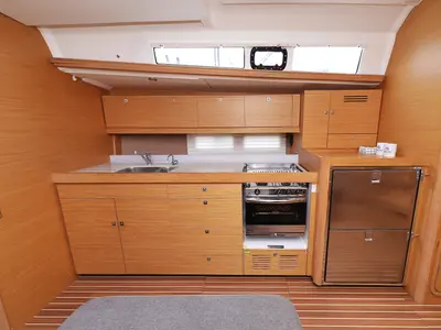 Galley of Ocean Tango, a Dufour 460 GL sailboat at Grad Trogir, Croatia