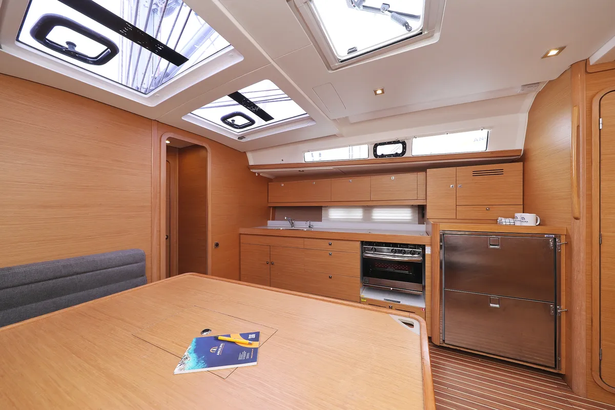 Galley of Ocean Tango, a Dufour 460 GL sailboat at Grad Trogir, Croatia