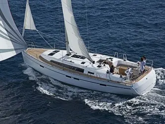 Exterior view of Four, a Bavaria Cruiser 46 sailboat at Fisksätra, Sweden