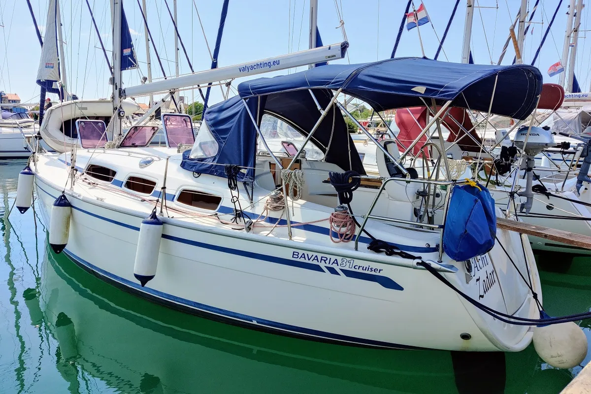 Exterior view of Achi, a Bavaria 31 Cruiser sailboat at Općina Sukošan, Croatia