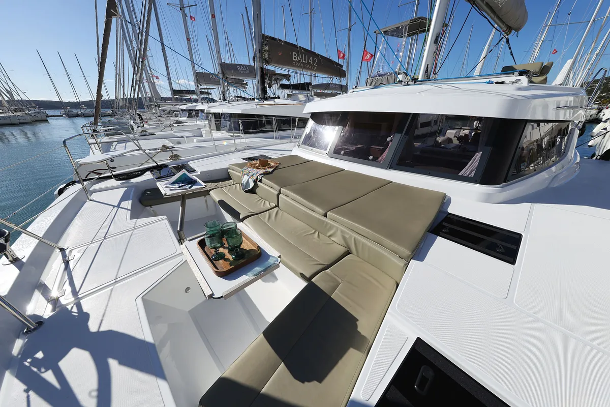 Sapphire, a Bali Catspace catamaran at Seget Donji, Croatia