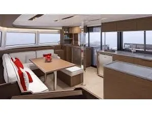 Salon of Puma IV, a Lagoon 46 catamaran at Alameda, United States