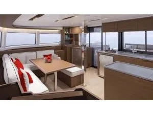 Salon of Puma IV, a Lagoon 46 catamaran at Alameda, United States