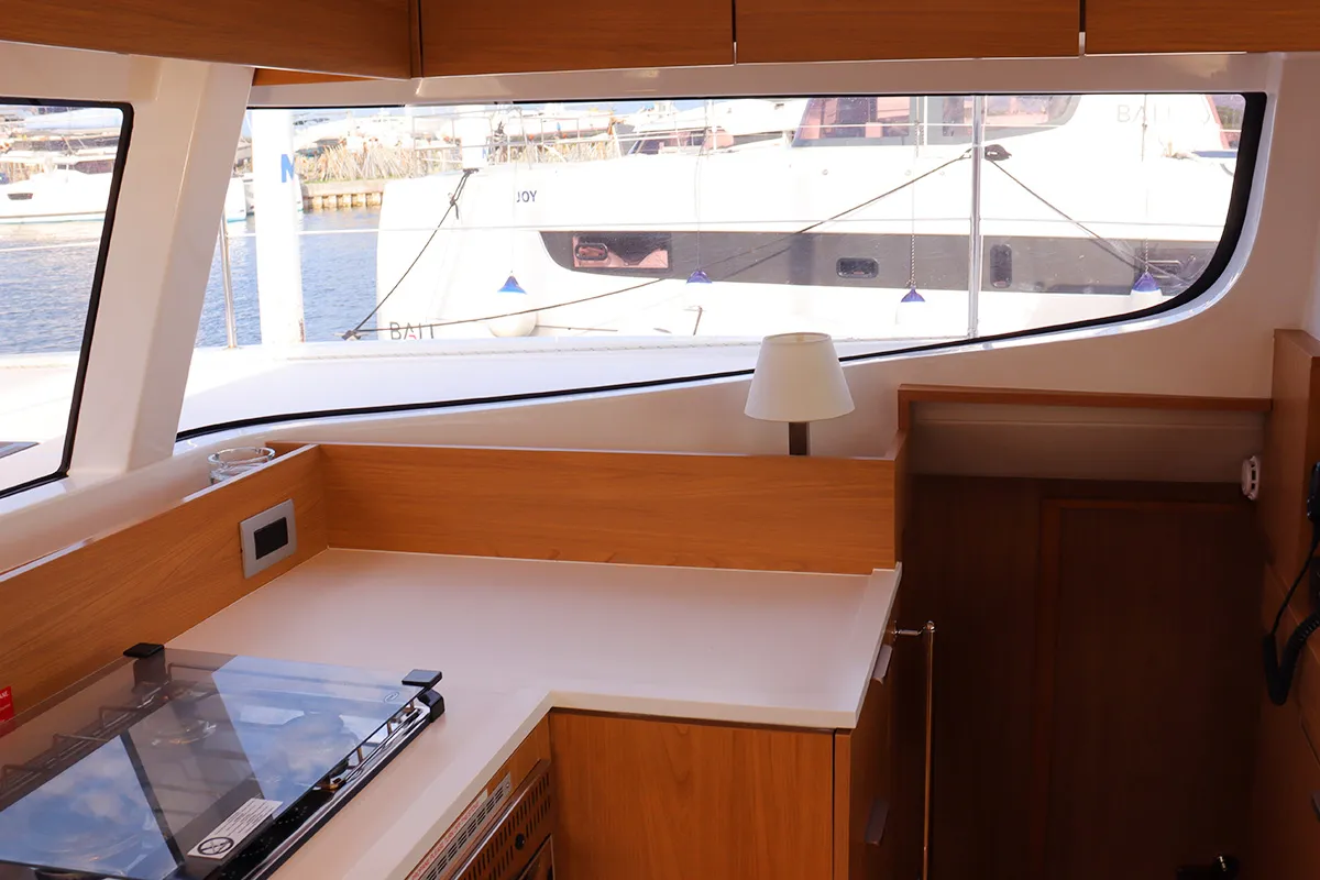 Galley of Tropico, a Bali Catsmart catamaran at Road Town, British Virgin Islands