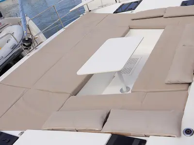 Salon of Tropico, a Bali Catsmart catamaran at Road Town, British Virgin Islands