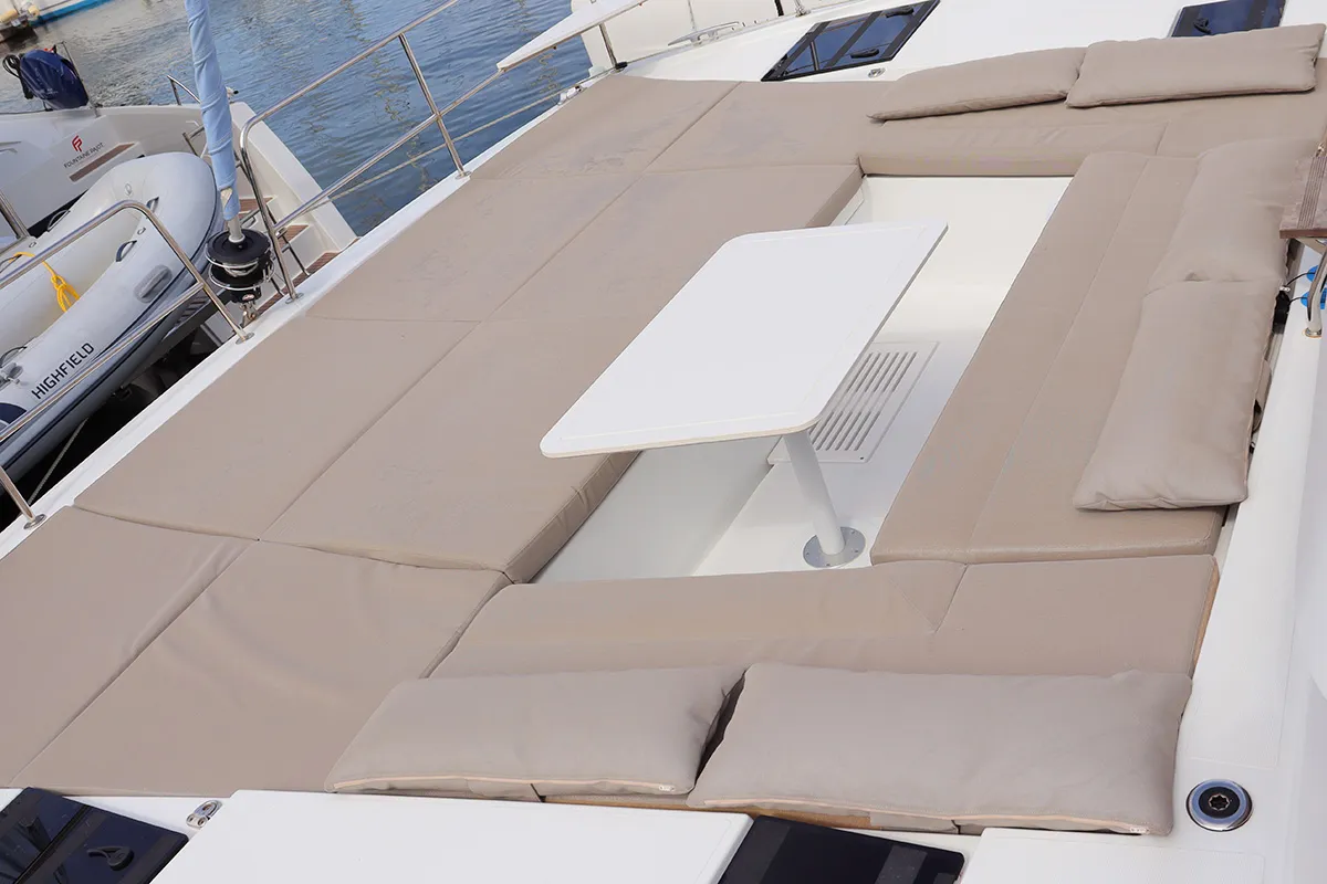 Salon of Tropico, a Bali Catsmart catamaran at Road Town, British Virgin Islands