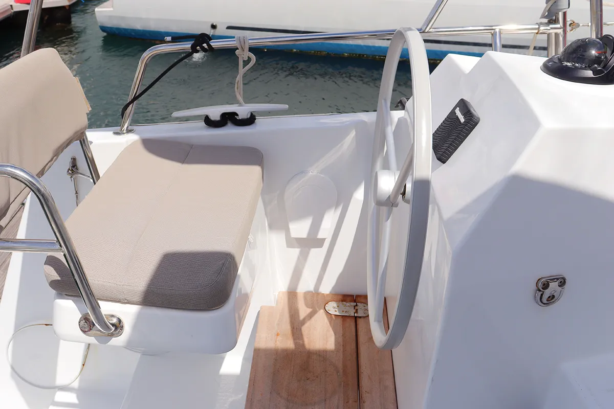 Galley of Tropico, a Bali Catsmart catamaran at Road Town, British Virgin Islands