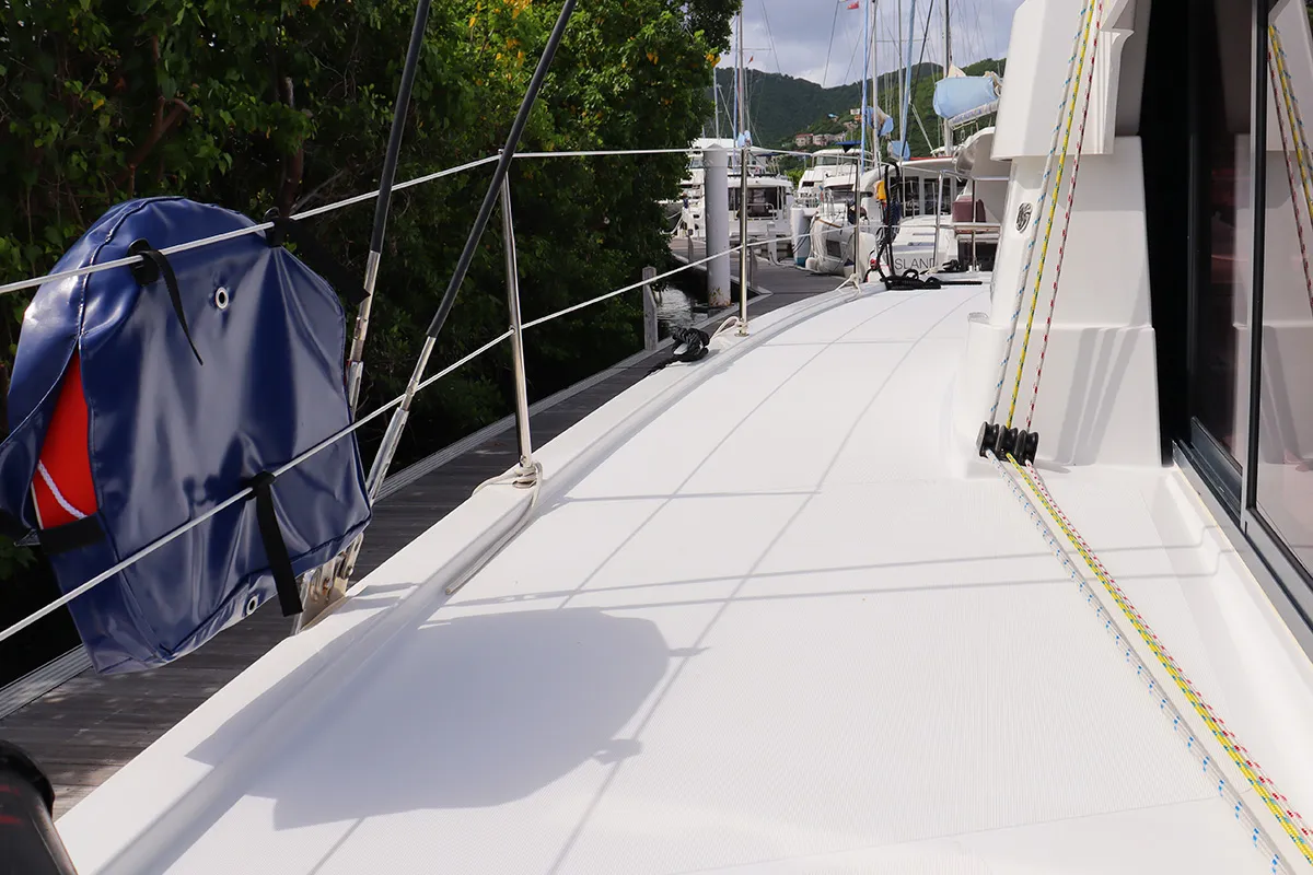 Galley of Tropico, a Bali Catsmart catamaran at Road Town, British Virgin Islands