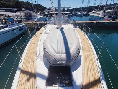 Deck of Flotte Lotte, a Bavaria C42 Style sailboat at Grad Pula, Croatia