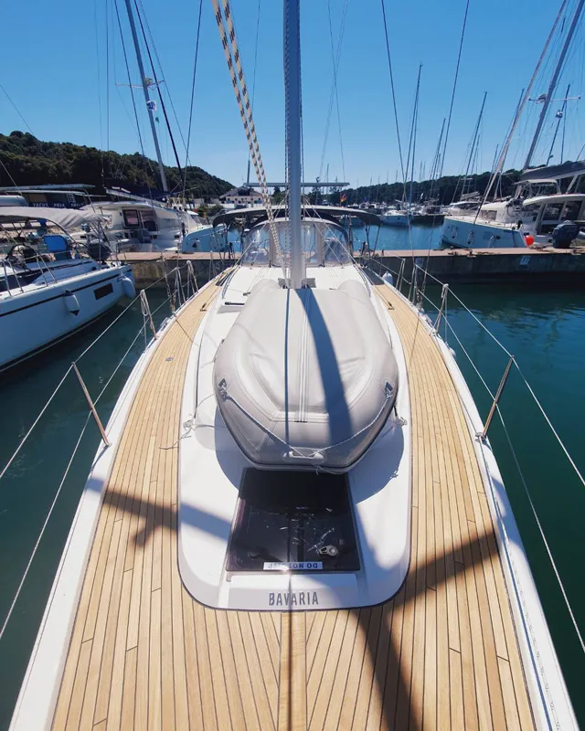 Deck of Flotte Lotte, a Bavaria C42 Style sailboat at Grad Pula, Croatia