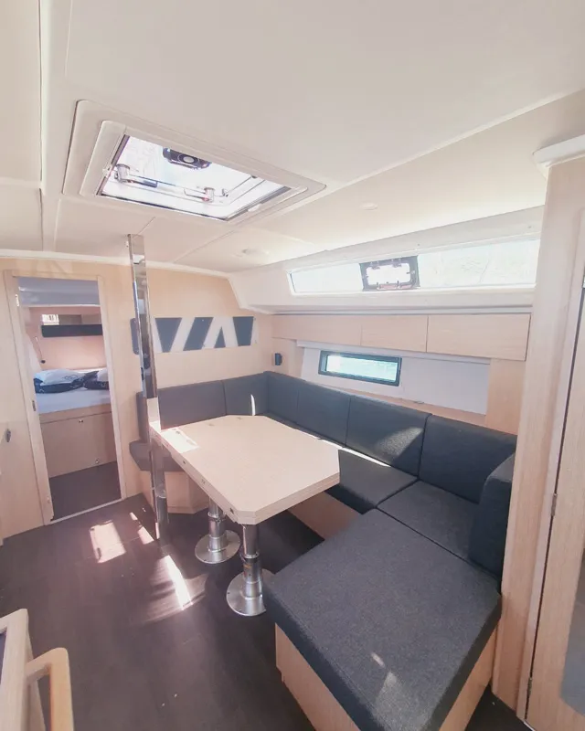 Salon of Flotte Lotte, a Bavaria C42 Style sailboat at Grad Pula, Croatia