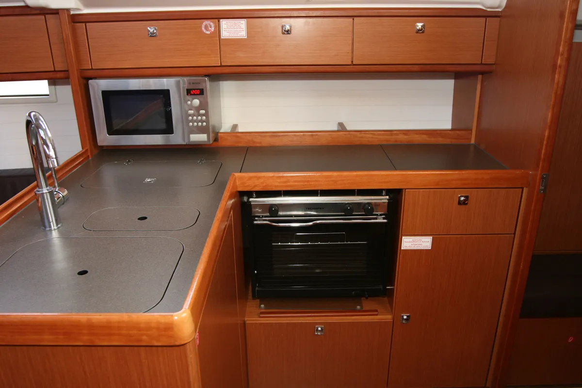 Galley of Bibi, a Bavaria Cruiser 37 sailboat at Grad Pula, Croatia