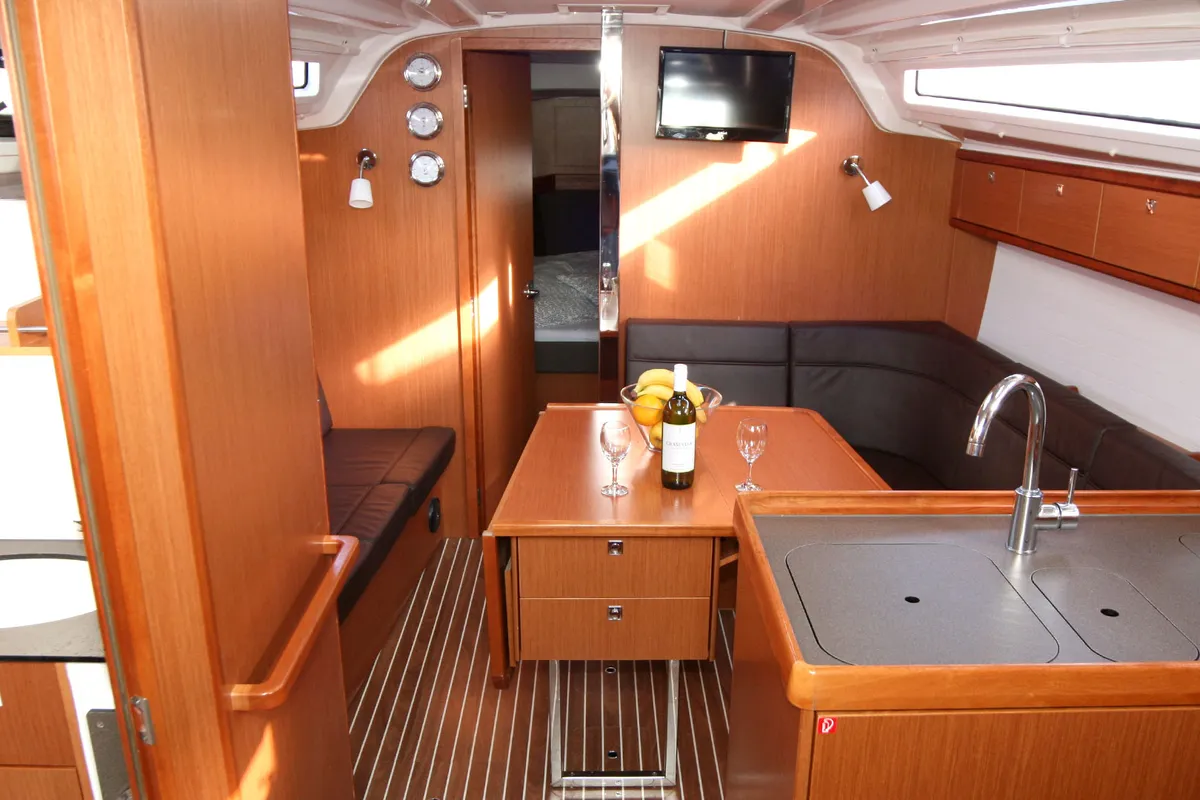 Salon of Bibi, a Bavaria Cruiser 37 sailboat at Grad Pula, Croatia