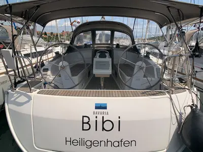 Cockpit of Bibi, a Bavaria Cruiser 37 sailboat at Grad Pula, Croatia