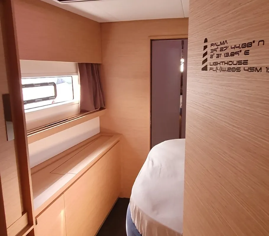 Cabin on Princess, a Fountaine Pajot Aura 51 catamaran at Seget Donji, Croatia