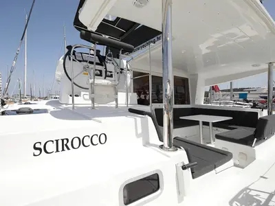 Deck of Scirocco, a Lagoon 400 S2 catamaran at Općina Sukošan, Croatia