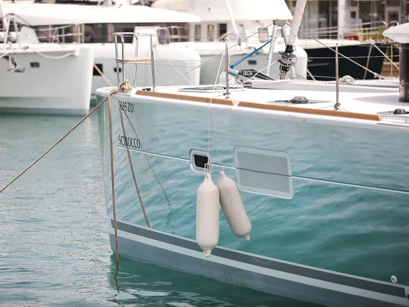 Exterior view of Scirocco, a Lagoon 400 S2 catamaran at Općina Sukošan, Croatia