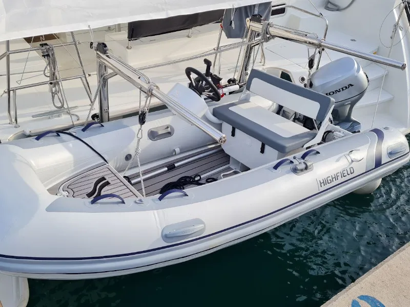 Deck of Scirocco, a Lagoon 400 S2 catamaran at Općina Sukošan, Croatia