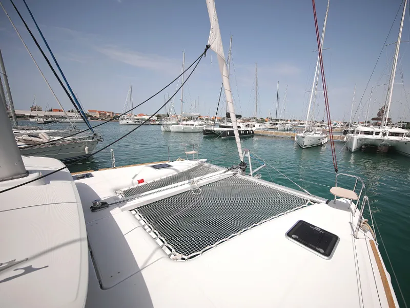 Deck of Scirocco, a Lagoon 400 S2 catamaran at Općina Sukošan, Croatia