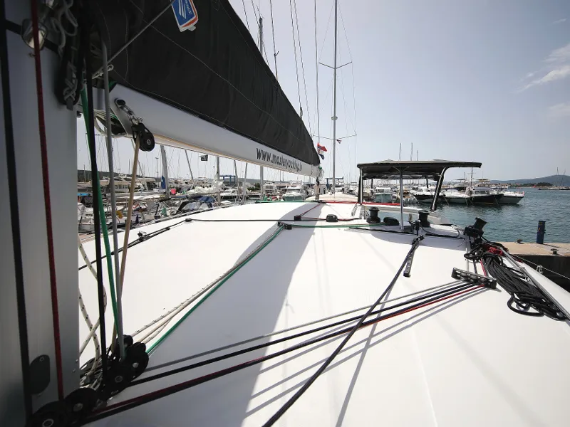 Deck of Scirocco, a Lagoon 400 S2 catamaran at Općina Sukošan, Croatia