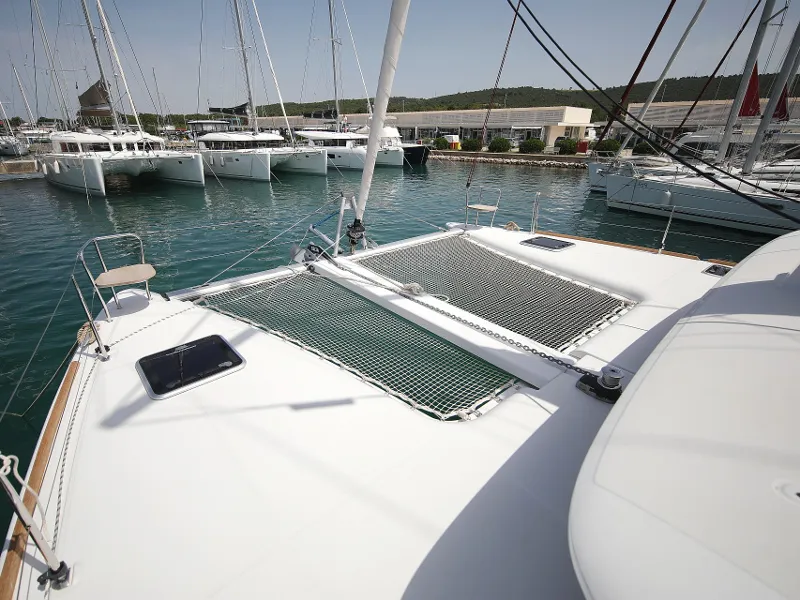 Deck of Scirocco, a Lagoon 400 S2 catamaran at Općina Sukošan, Croatia