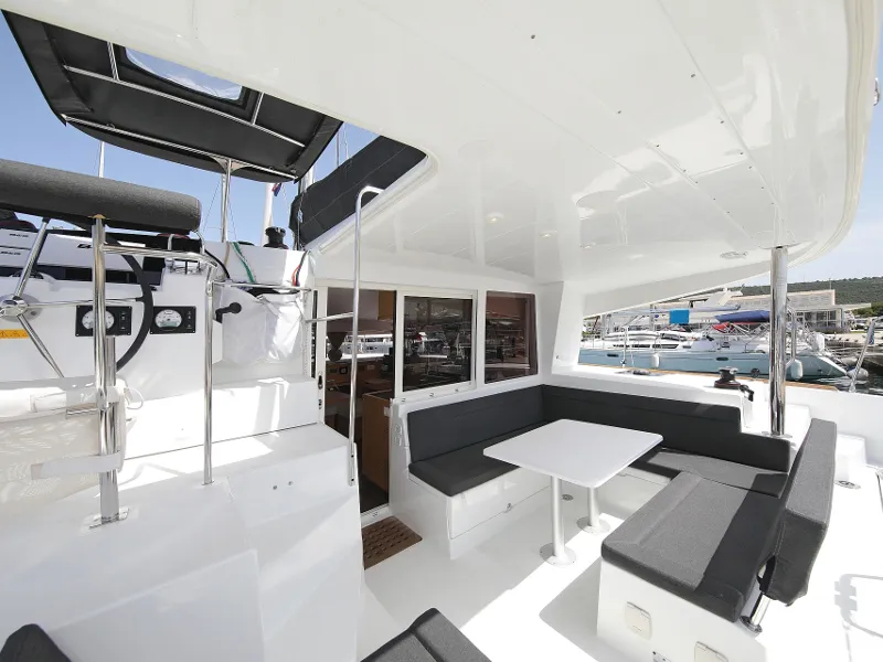 Deck of Scirocco, a Lagoon 400 S2 catamaran at Općina Sukošan, Croatia