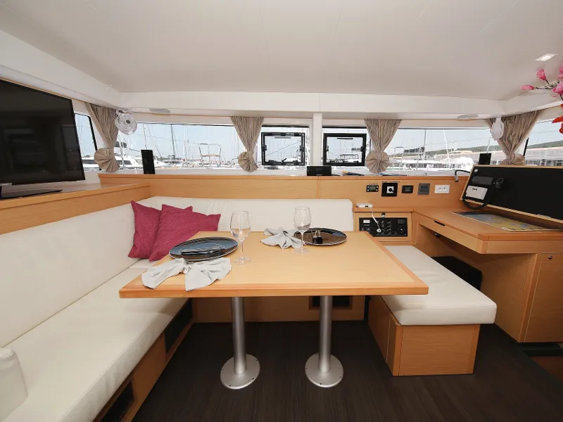 Salon of Scirocco, a Lagoon 400 S2 catamaran at Općina Sukošan, Croatia