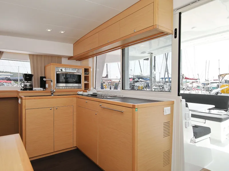 Galley of Scirocco, a Lagoon 400 S2 catamaran at Općina Sukošan, Croatia
