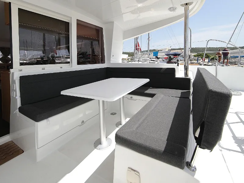 Deck of Scirocco, a Lagoon 400 S2 catamaran at Općina Sukošan, Croatia