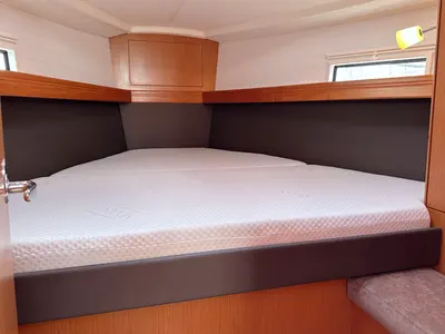 Cabin on Helene, a Bavaria Cruiser 37 sailboat at Heiligenhafen, Germany