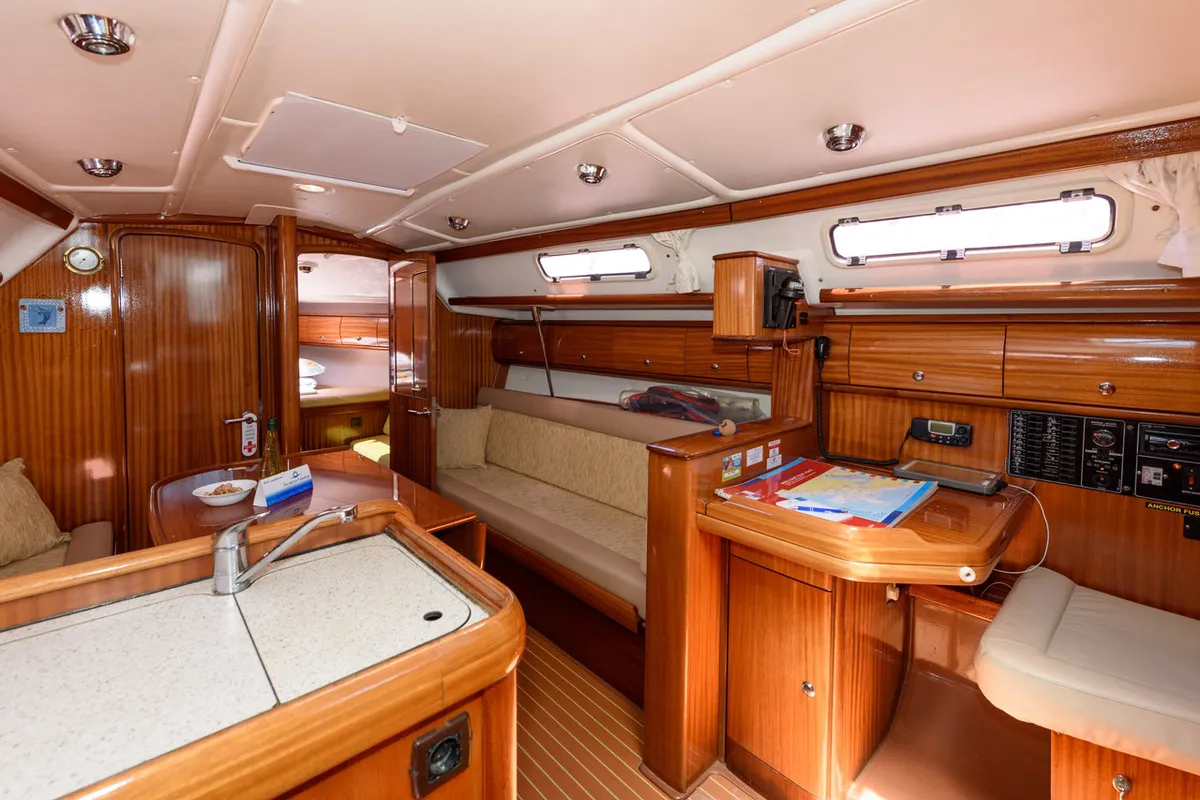 Salon of Ema, a Bavaria 36 sailboat at Grad Trogir, Croatia