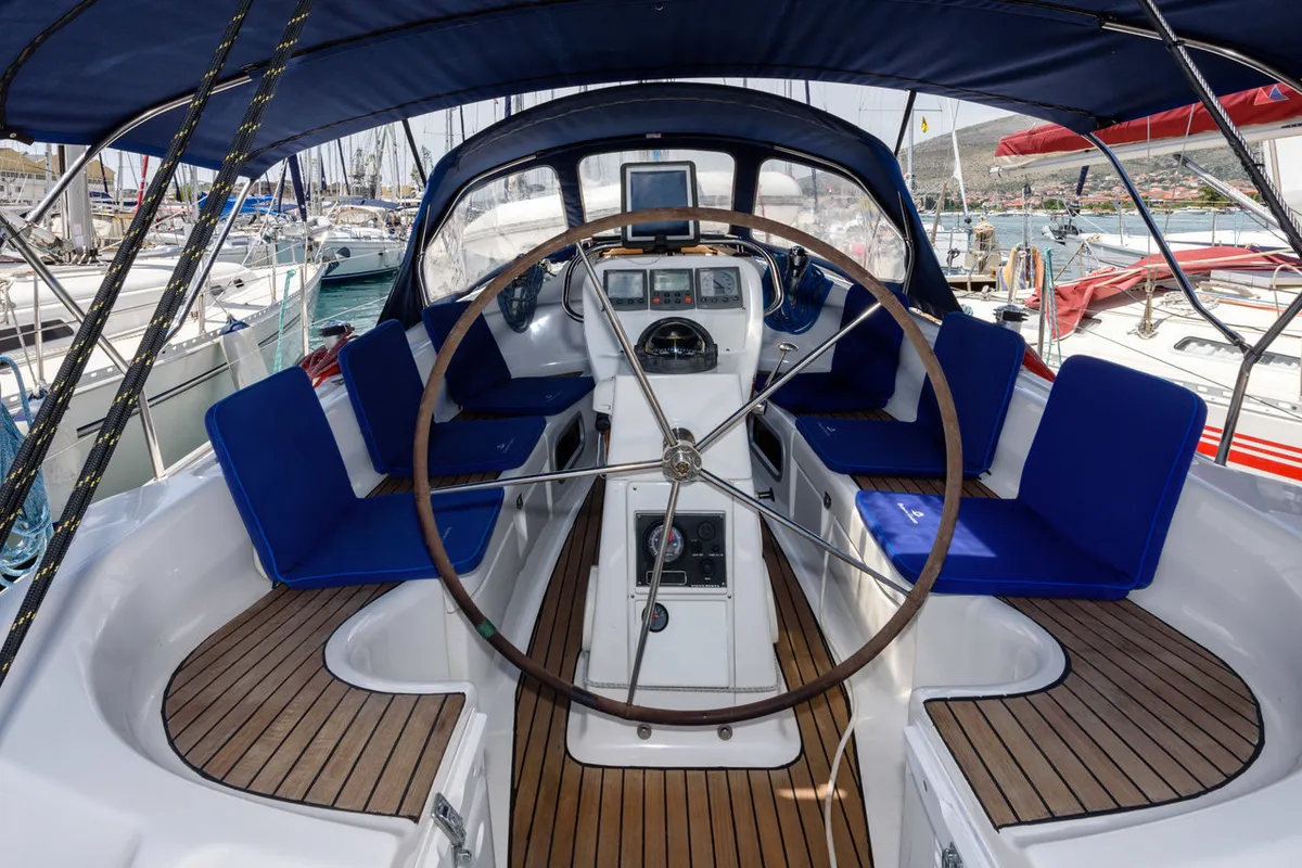 Salon of Ema, a Bavaria 36 sailboat at Grad Trogir, Croatia