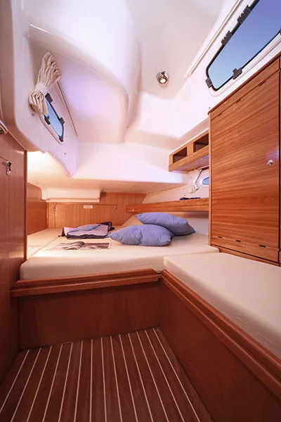 Cabin on Aruna, a Bavaria 46 Cruiser sailboat at San Miguel de Abona, Spain