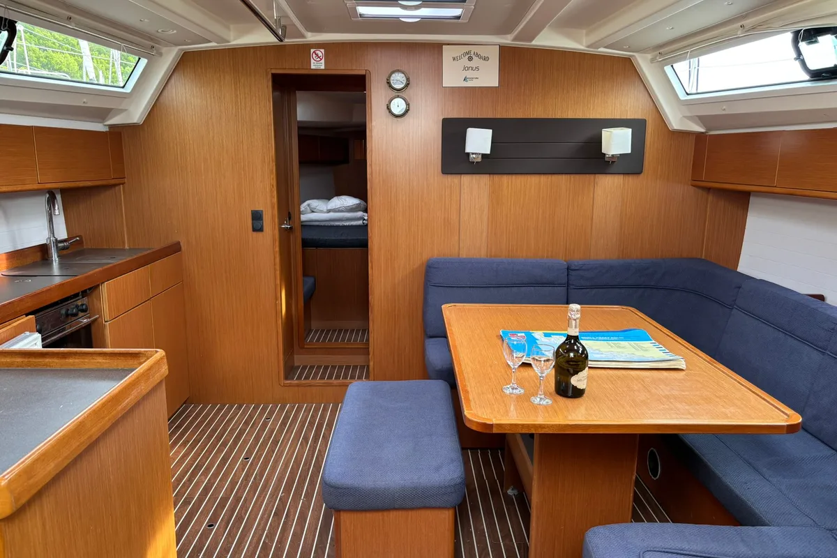 Salon of Janus, a Bavaria Cruiser 46 sailboat at Općina Pakoštane, Croatia