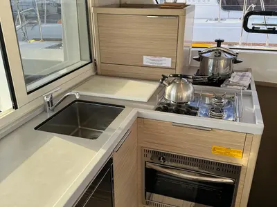 Galley of Ti-Bo III, a Lagoon 40 catamaran at Alameda, United States