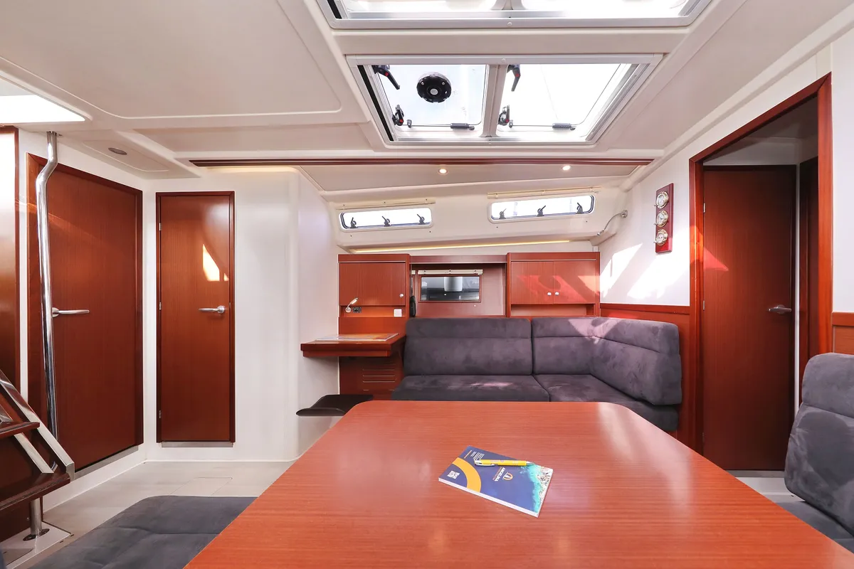 Salon of Panna, a Hanse 455 sailboat at Grad Biograd na Moru, Croatia