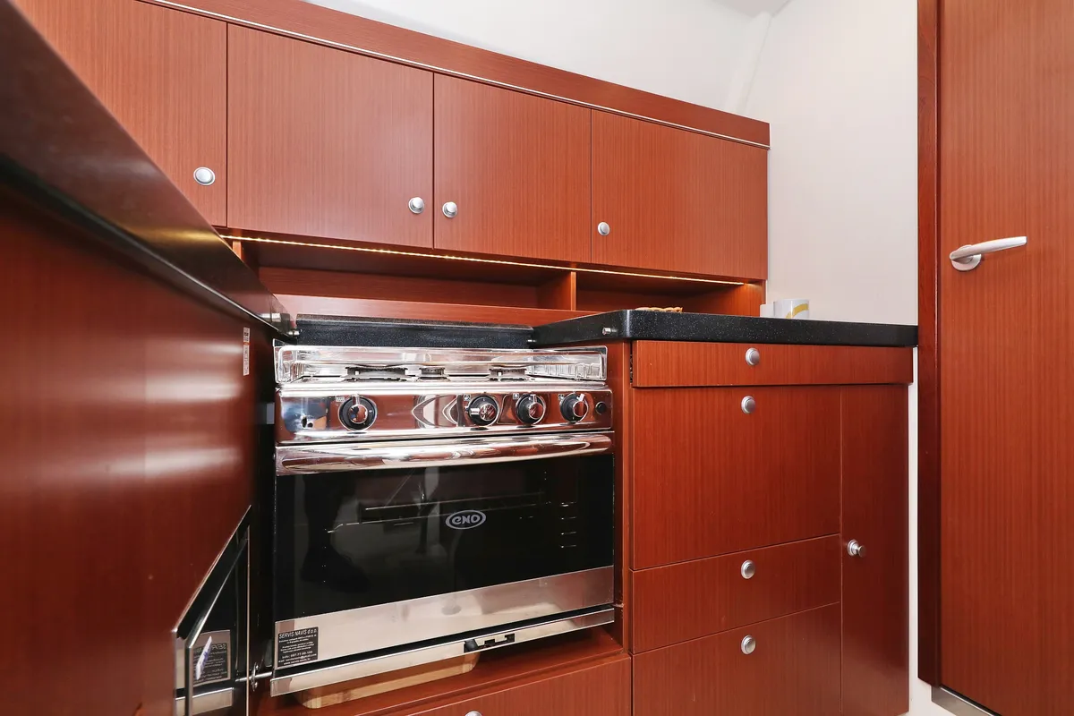 Galley of Panna, a Hanse 455 sailboat at Grad Biograd na Moru, Croatia