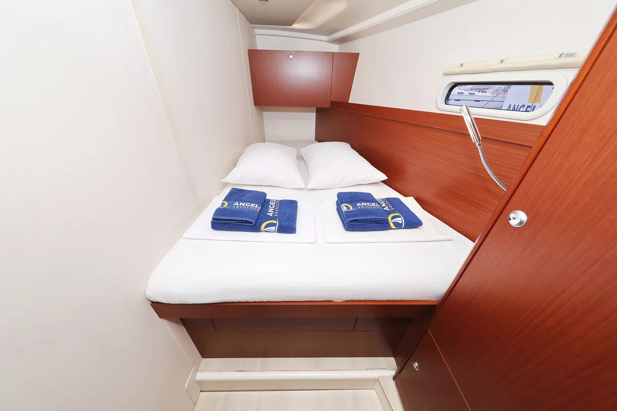 Cabin on Panna, a Hanse 455 sailboat at Grad Biograd na Moru, Croatia
