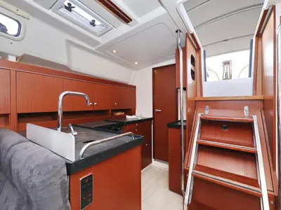 Galley of Panna, a Hanse 455 sailboat at Grad Biograd na Moru, Croatia