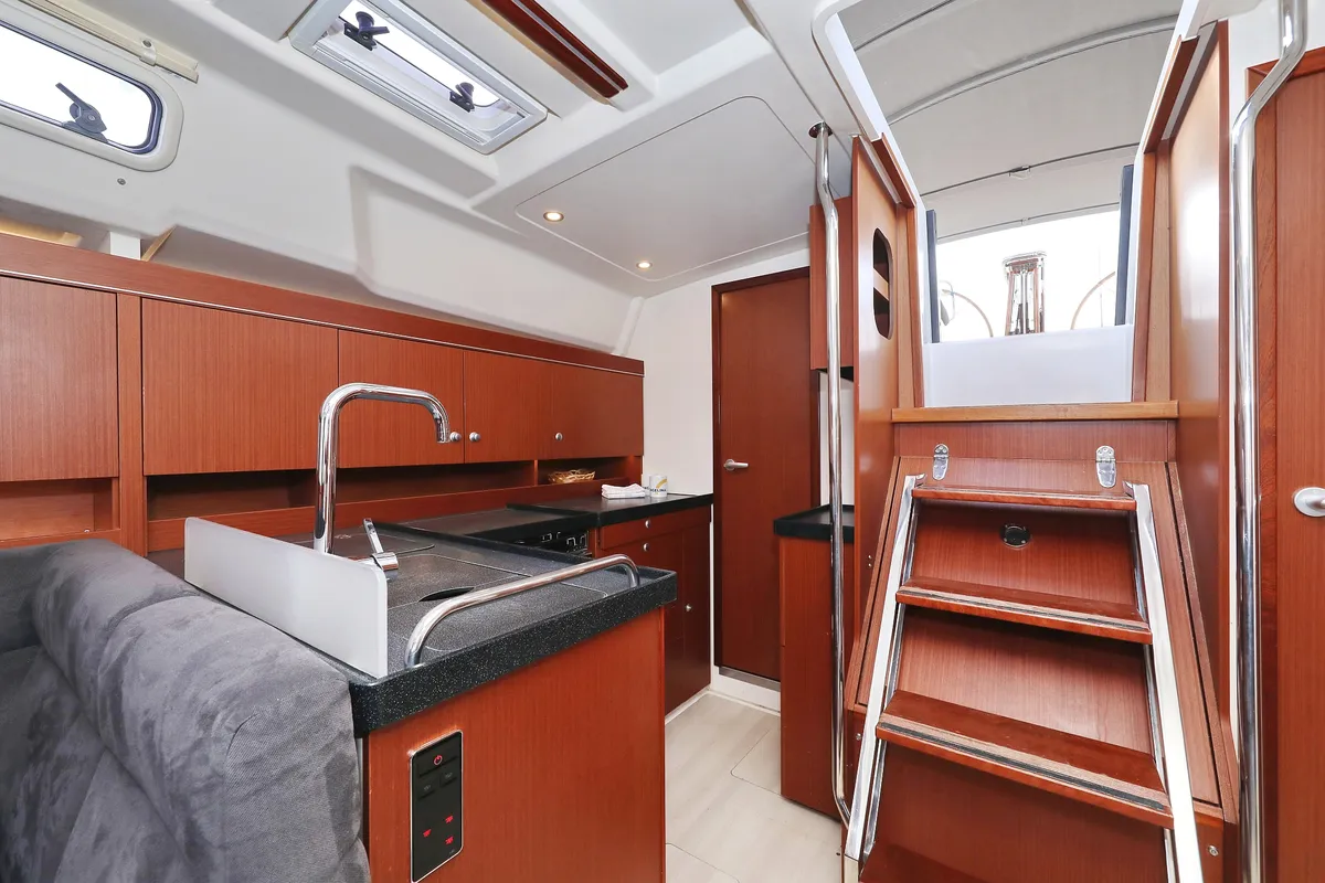 Galley of Panna, a Hanse 455 sailboat at Grad Biograd na Moru, Croatia