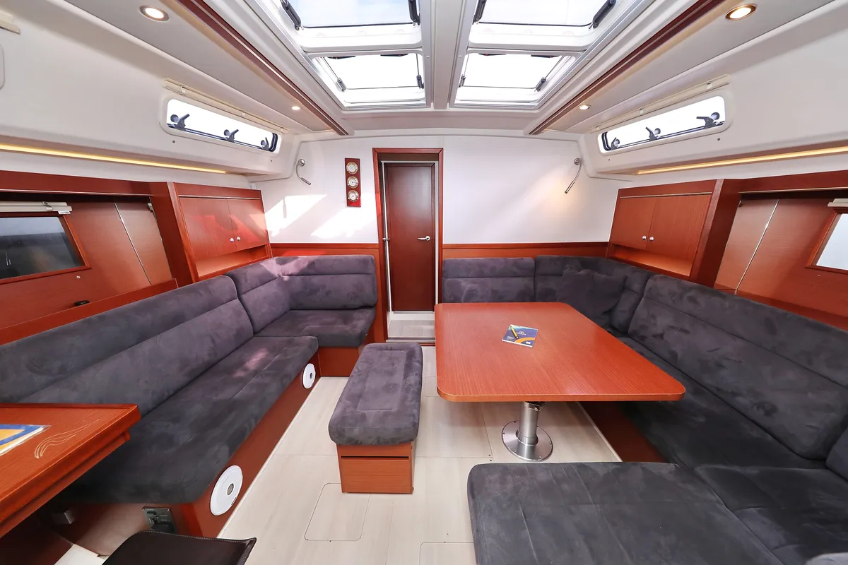 Salon of Panna, a Hanse 455 sailboat at Grad Biograd na Moru, Croatia